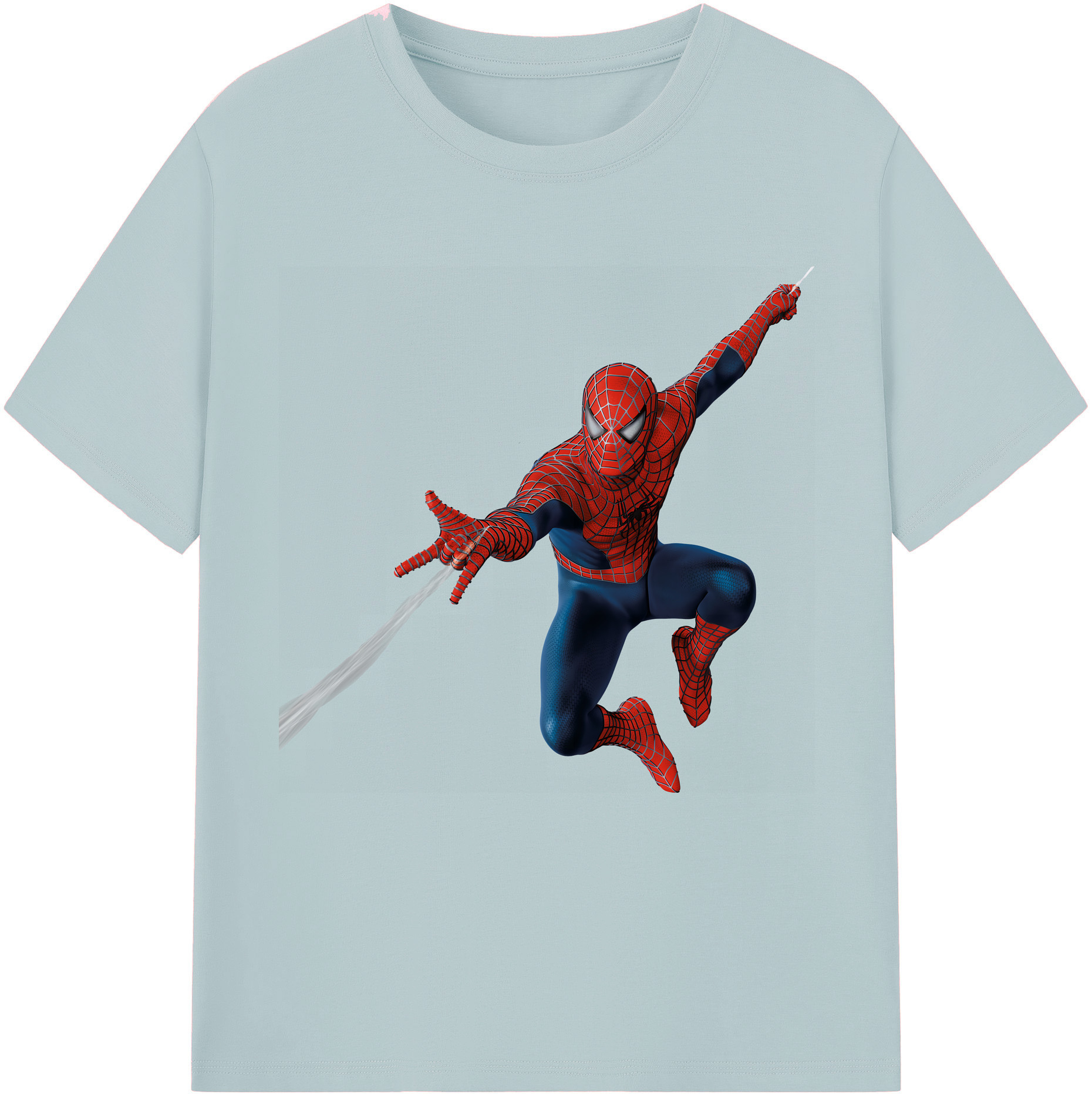 （画像用） Spider Man スパイダーマン 綿100％半袖Tシャツ（フロントプリント）